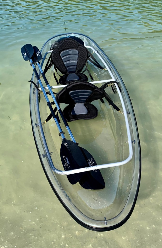 Clear tandem kayak