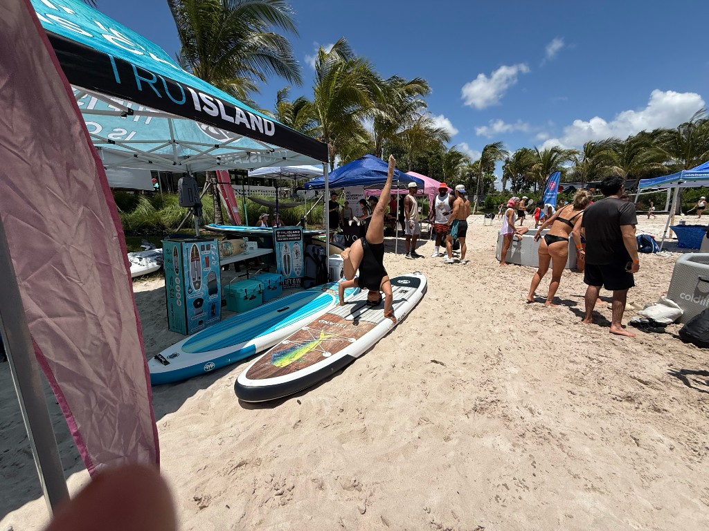 TRU ISLAND pop-up at a Fort Lauderdale beach event
